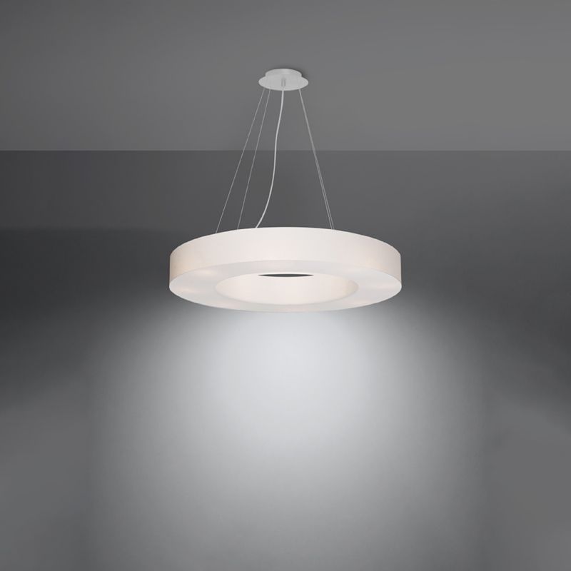 Żyrandol Sollux Lighting SATURNO SLIM 70 biały 1 szt.