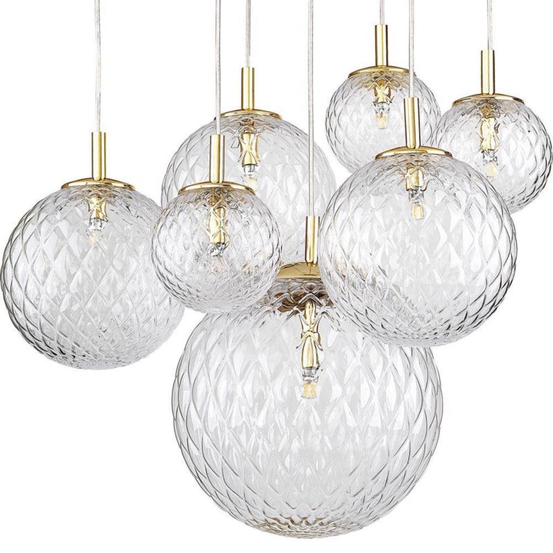 Żyrandol TK-Lighting Cadix złoto-przezroczysty wym: 150 x 200 x 200 cm 7xG9 x  1 szt.