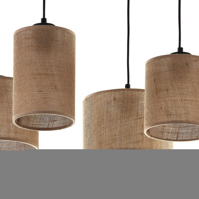 Żyrandol TK-Lighting Juta czarno-brązowy wym: 130 x 70 x 70 cm 4xE27 x  1 szt.