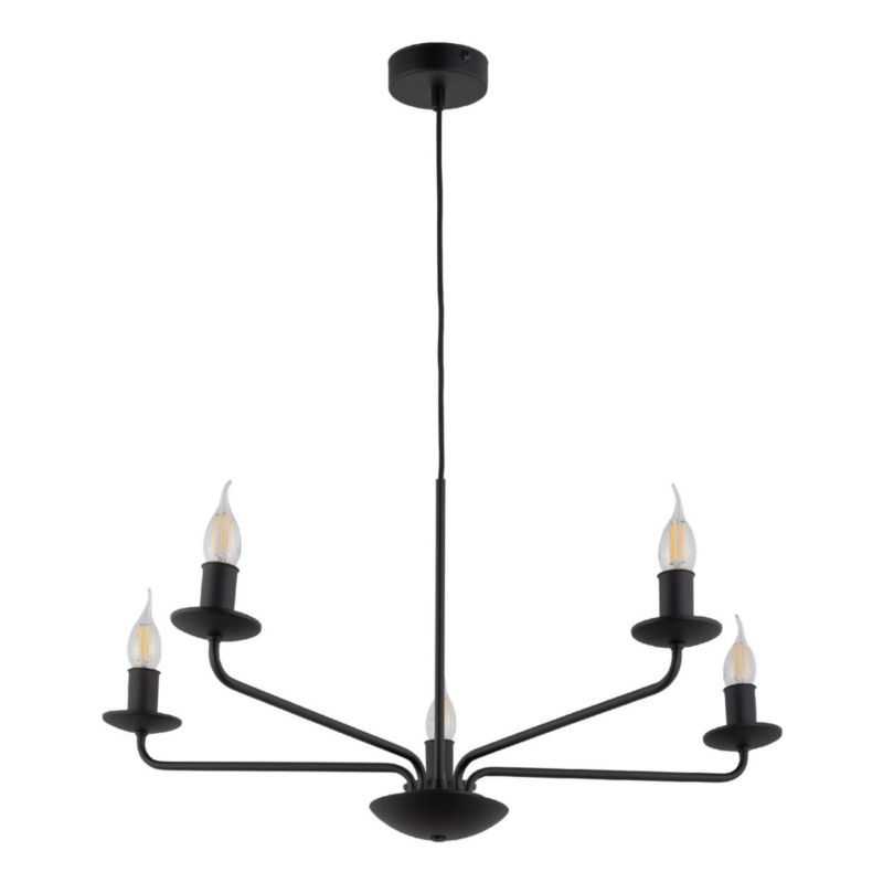 Żyrandol TK-Lighting Limal czarny wym: 86 x 72 x 72 cm 5xE14 x  1 szt.