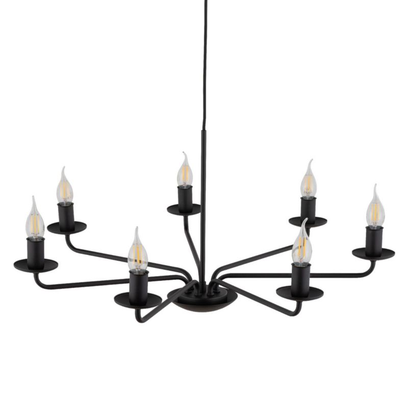 Żyrandol TK-Lighting Limal czarny wym: 86 x 72 x 72 cm 7xE14 x  1 szt.