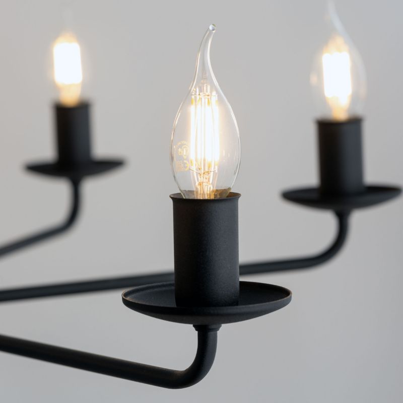 Żyrandol TK-Lighting Limal czarny wym: 86 x 72 x 72 cm 7xE14 x  1 szt.