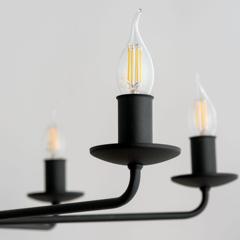 Żyrandol TK-Lighting Limal czarny wym: 86 x 72 x 72 cm 7xE14 x  1 szt.