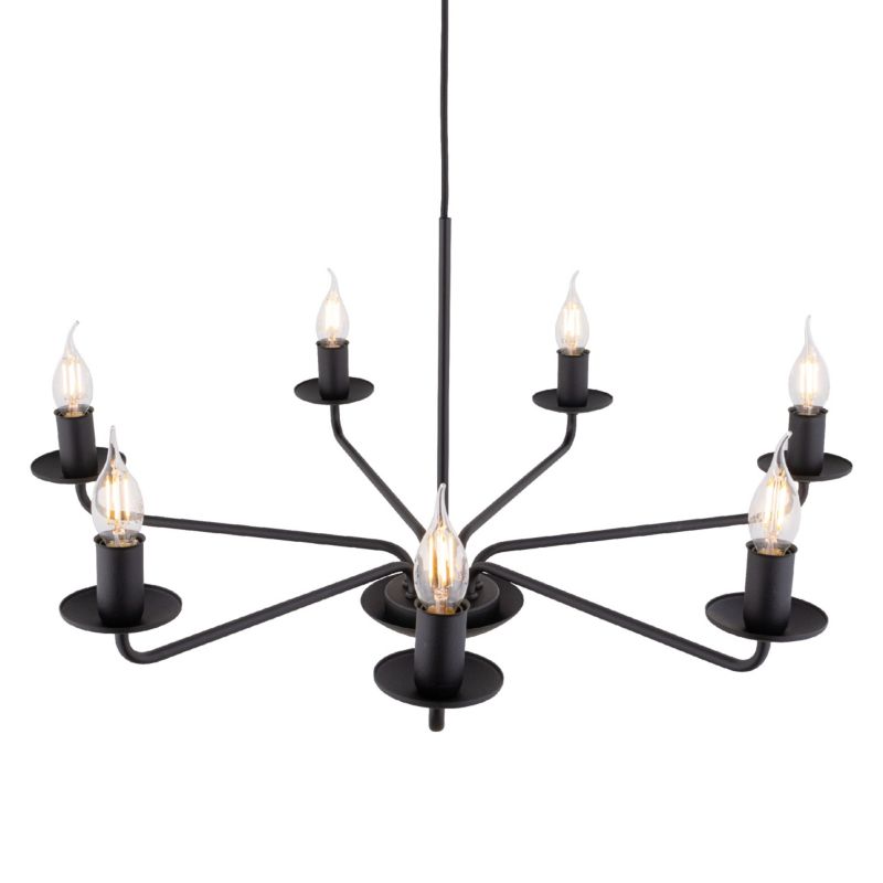 Żyrandol TK-Lighting Limal czarny wym: 86 x 72 x 72 cm 7xE14 x  1 szt.