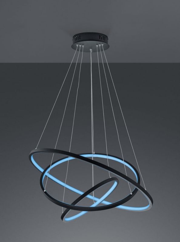 Żyrandol Trio Aaron 3308 czarno-biały pilot wbudowany LED 80W 1 szt.