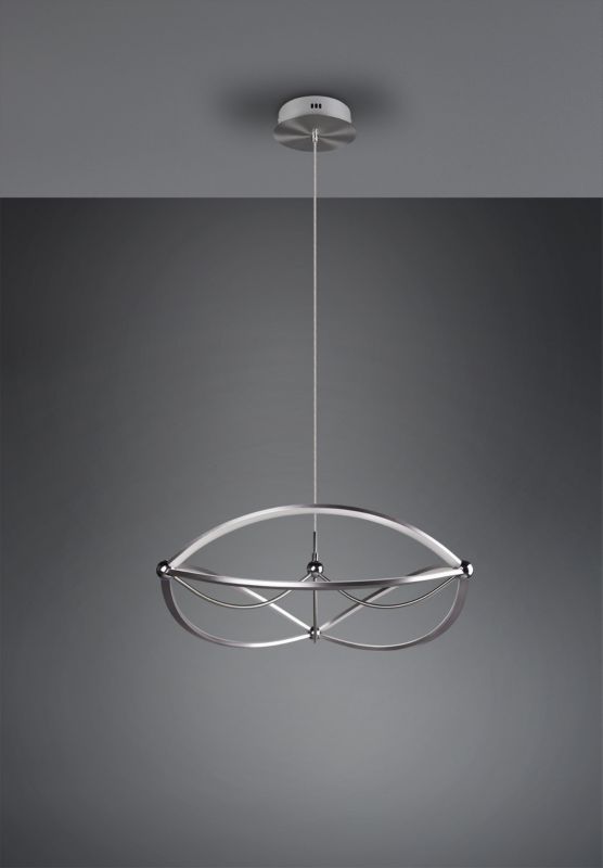 Żyrandol Trio Charivari srebrno-biały wym: 150 x 62 x 62 cm wbudowany LED 42W 1 szt.