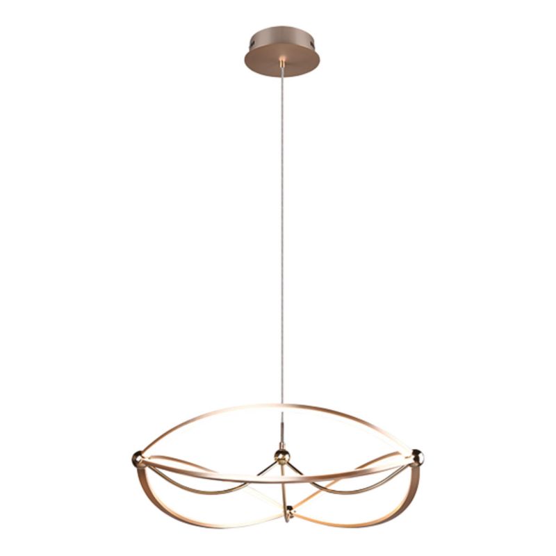 Żyrandol Trio Charivari złoto-biały wym: 150 x 62 x 62 cm wbudowany LED 42W 1 szt.
