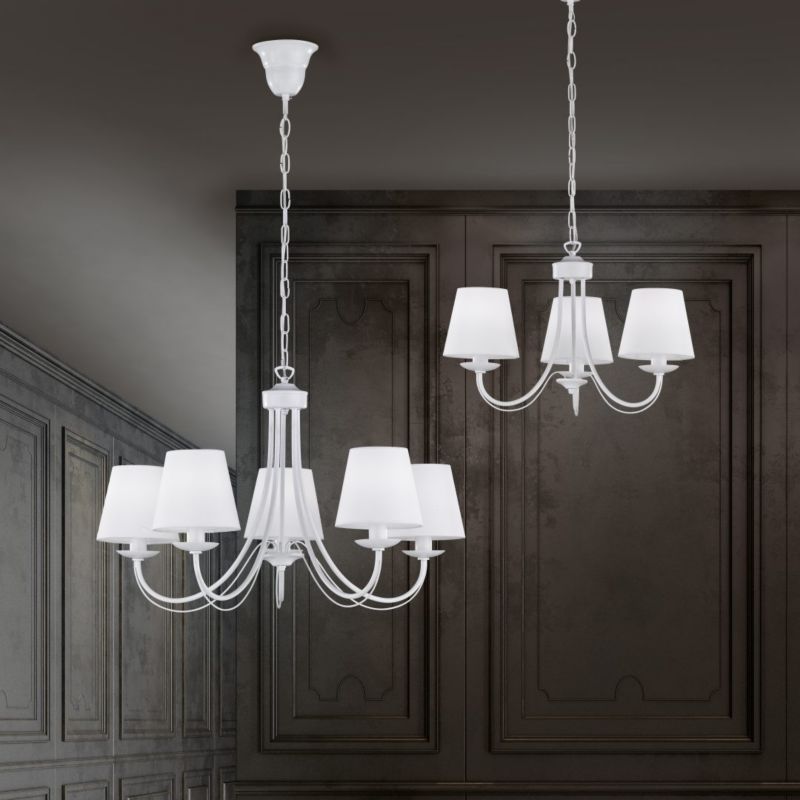 Żyrandol Trio Cortez biały wym: 150 x 52 x 52 cm 3xE14 x  1 szt.