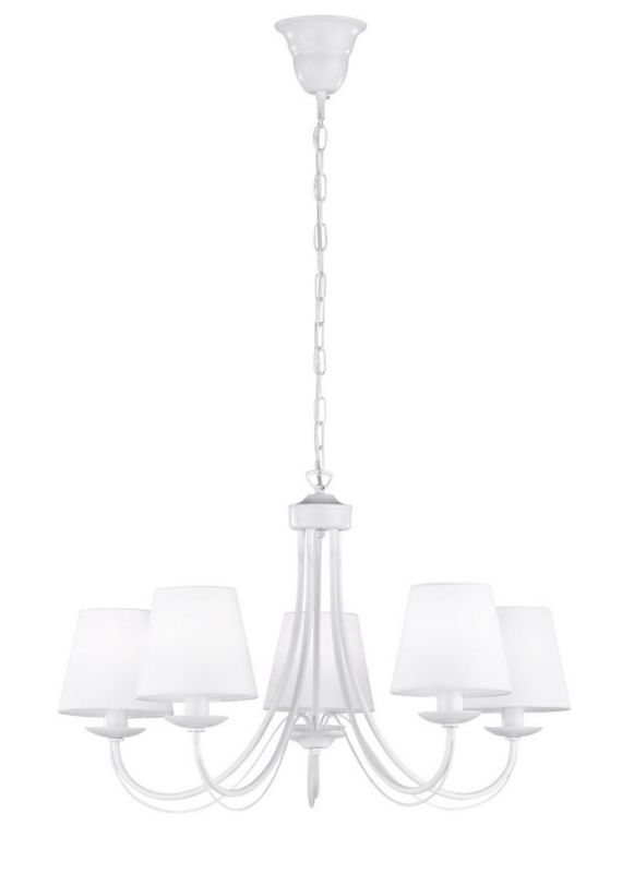 Żyrandol Trio Cortez biały wym: 150 x 70 x 70 cm 5xE14 x  1 szt.