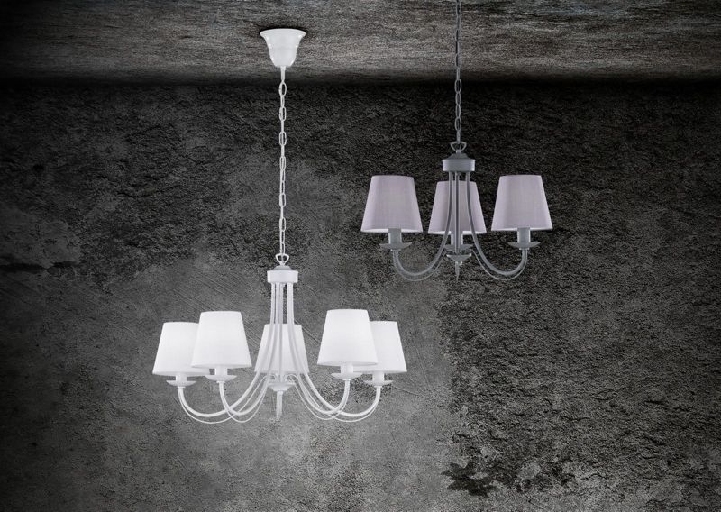 Żyrandol Trio Cortez biały wym: 150 x 70 x 70 cm 5xE14 x  1 szt.