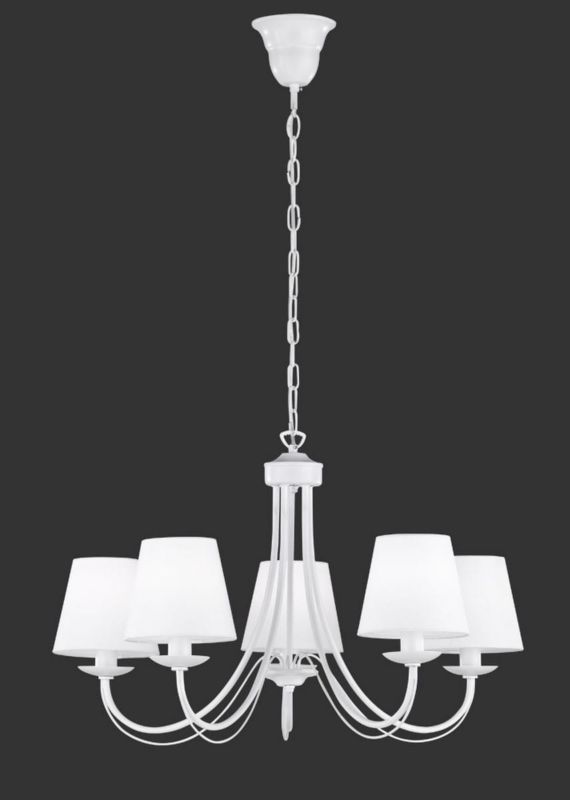 Żyrandol Trio Cortez biały wym: 150 x 70 x 70 cm 5xE14 x  1 szt.