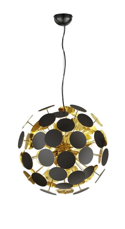 Żyrandol Trio Discalgo czarno-złoty wym: 150 x 54 x 54 cm 6xE14 x  1 szt.