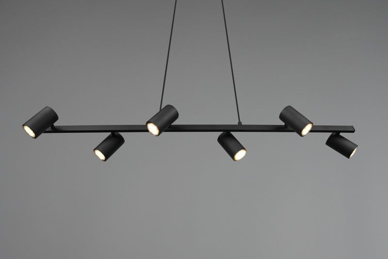 Żyrandol Trio Marley czarny wym: 150 x 115 x 115 cm 6xGU10 x  1 szt.