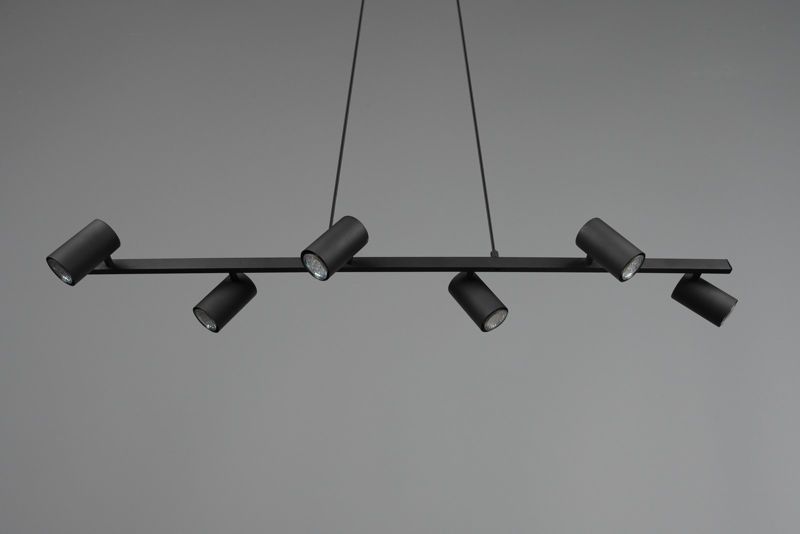 Żyrandol Trio Marley czarny wym: 150 x 115 x 115 cm 6xGU10 x  1 szt.