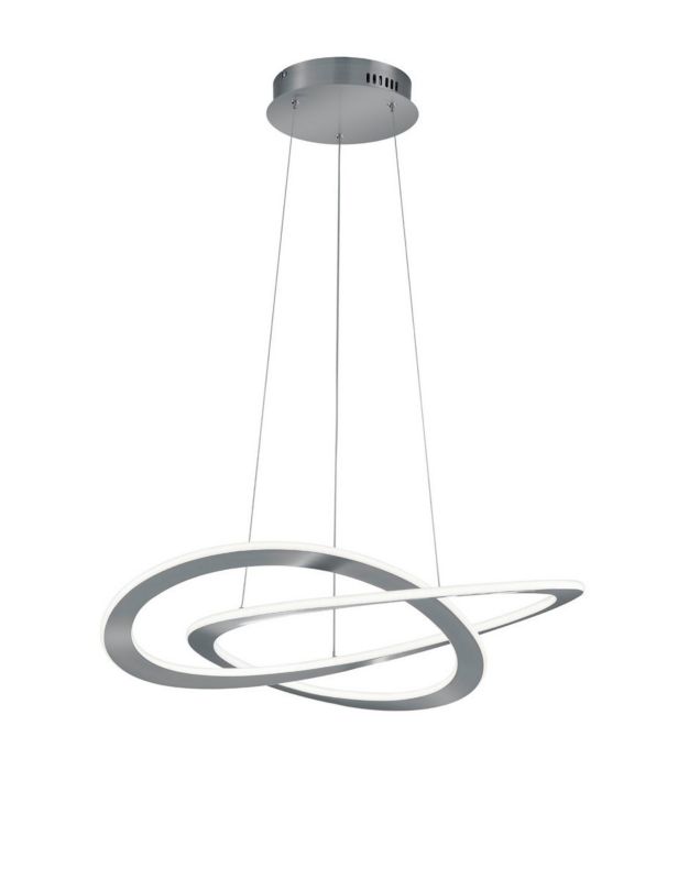 Żyrandol Trio Oakland srebrno-biały wym: 150 x 71 x 71 cm wbudowany LED 52W 1 szt.