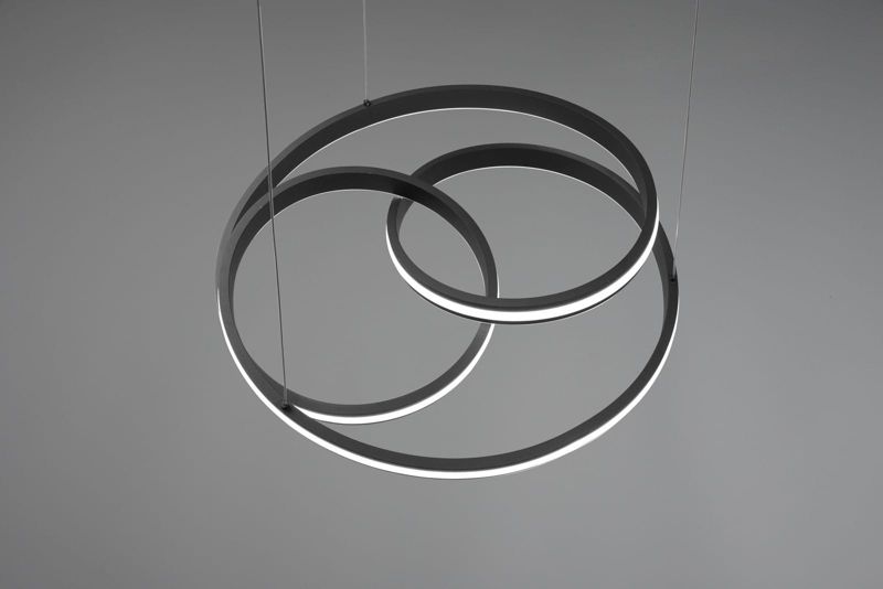 Żyrandol Trio Yara czarno-biały wym: 150 x 60 x 60 cm wbudowany LED 60W 1 szt.