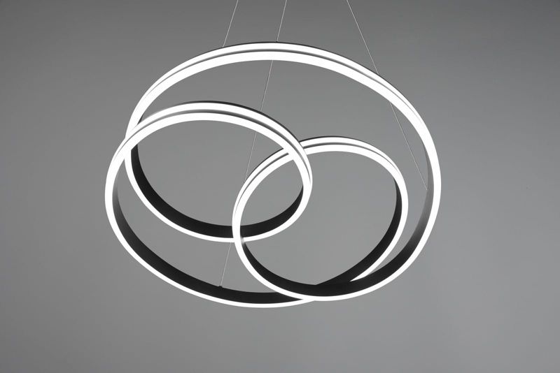 Żyrandol Trio Yara czarno-biały wym: 150 x 60 x 60 cm wbudowany LED 60W 1 szt.