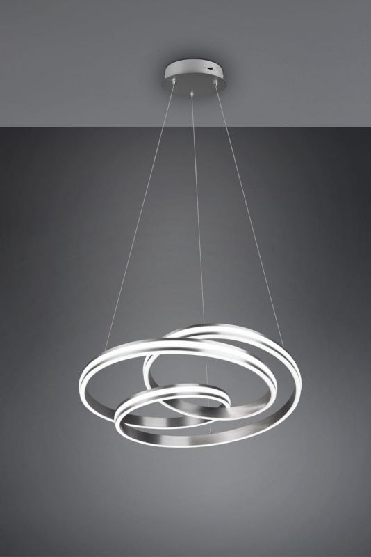 Żyrandol Trio Yara srebrno-biały wym: 150 x 60 x 60 cm wbudowany LED 60W 1 szt.