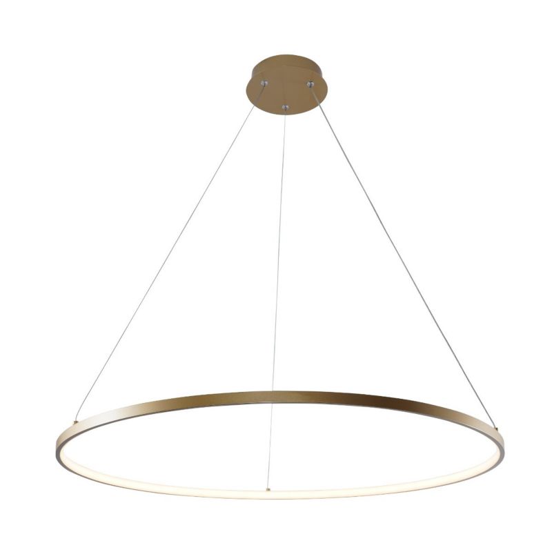 Żyrandol Zuma Line Breno 7185 złoto-biały rondo wbudowany LED 36W 1 szt.