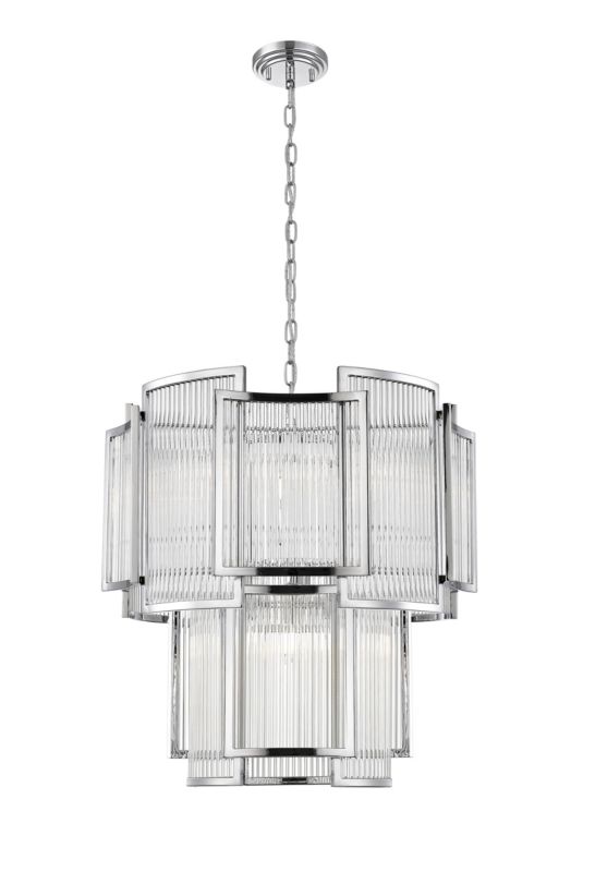Żyrandol Zuma Line Sergio chromowany styl klasyczny 8 x E14