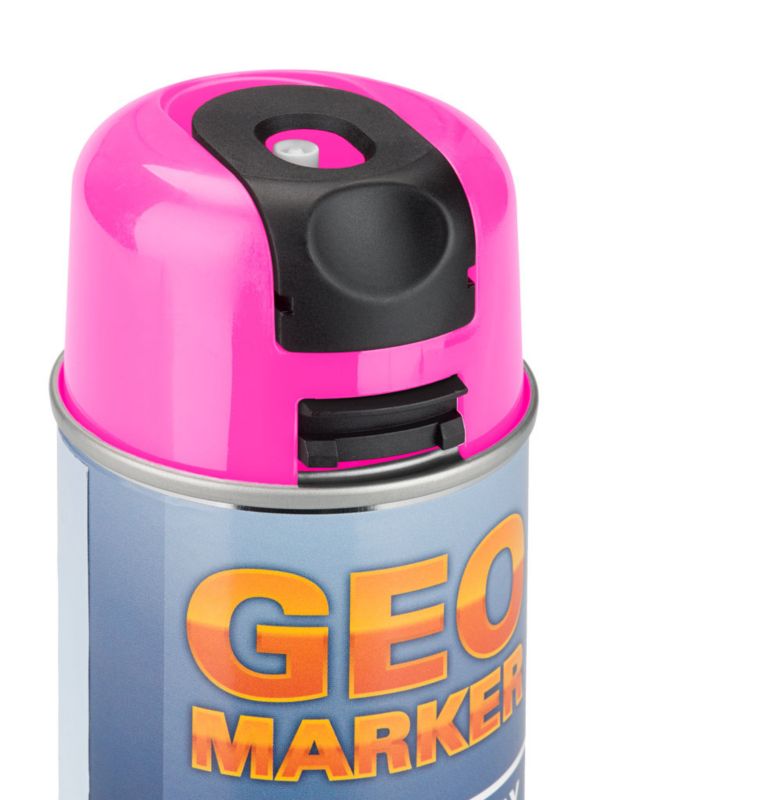 12 x Farba ekologiczna geo-Marker do znakowania, fluorescencyjna, z blokadą zaworu, kolor różowy (500 ml) 1 kpl.