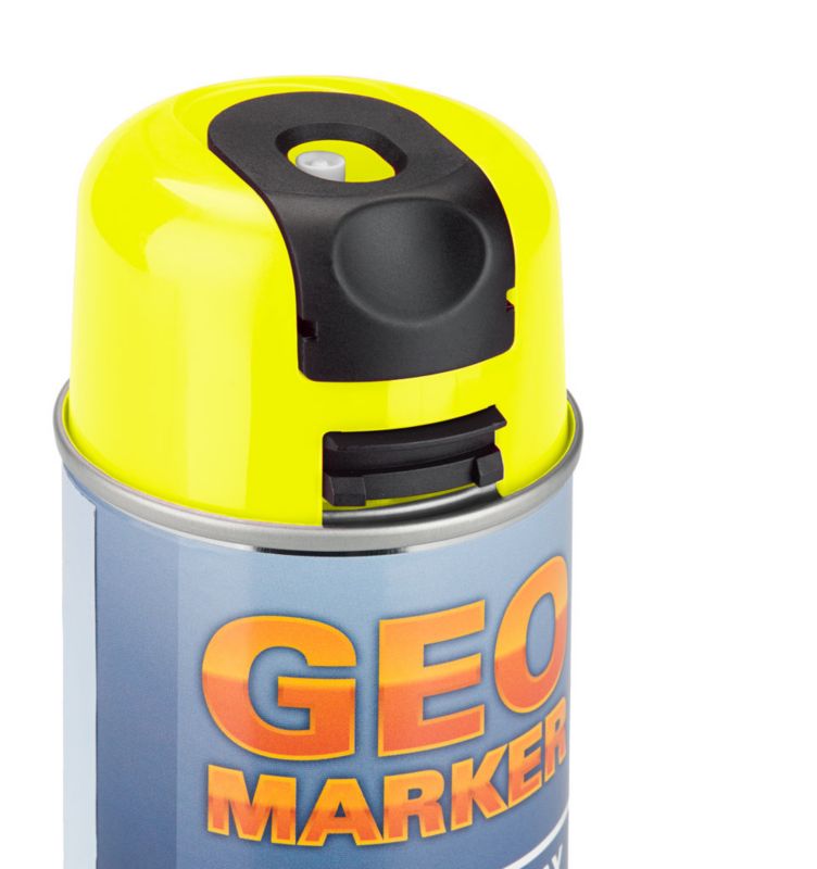 12 x Farba ekologiczna geo-Marker do znakowania, fluorescencyjna, z blokadą zaworu, kolor żółty (500 ml) 1 kpl.