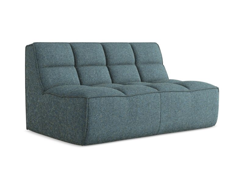 2-osobowa kanapa modułowa Makamii Kalai z tkaniny strukturalnej 160x93 cm jeans 1 szt.