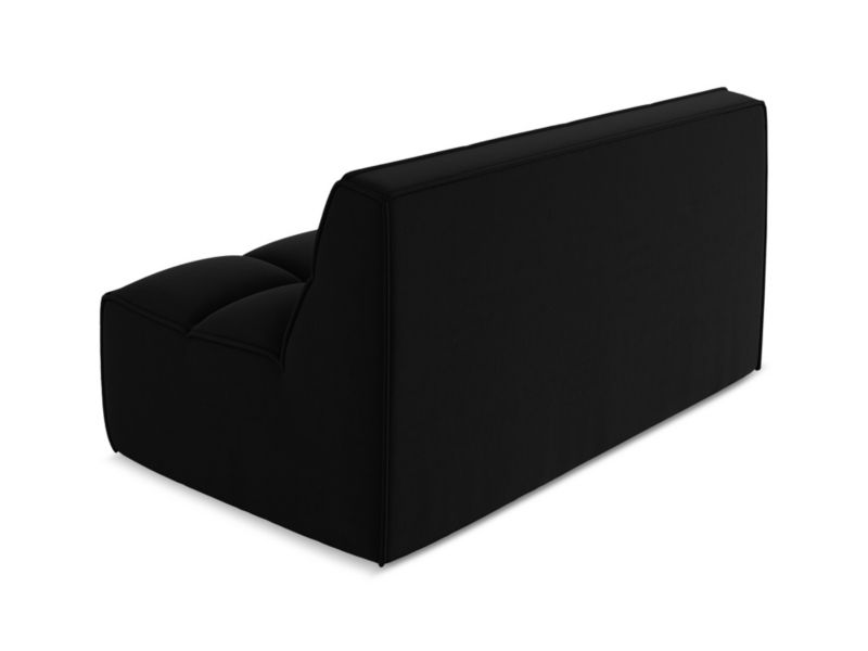 2-osobowa kanapa modułowa Makamii Kalai z weluru 160x93 cm czarny 1 szt.