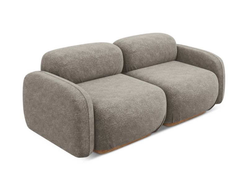 3-osobowa kanapa modułowa Makamii Ailani z tkaniny szenilowej 190x95 cm kreci 1 szt.