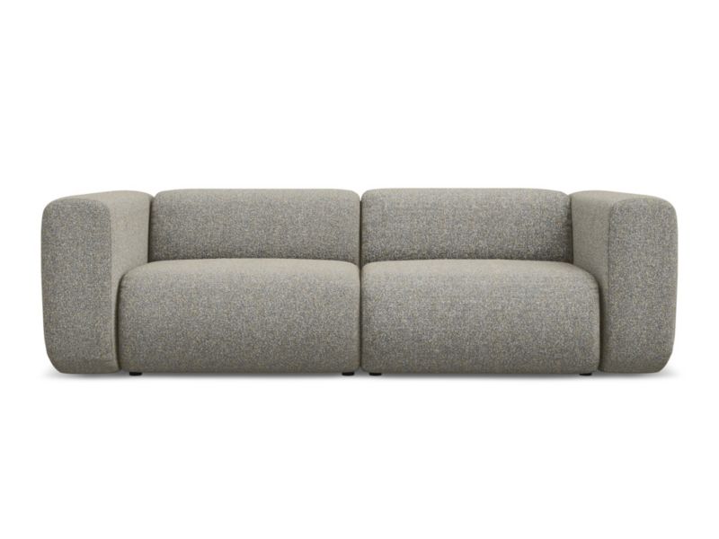 3-osobowa kanapa modułowa Makamii Ekahi z tkaniny strukturalnej 228x89 cm ciemny beż 1 szt.