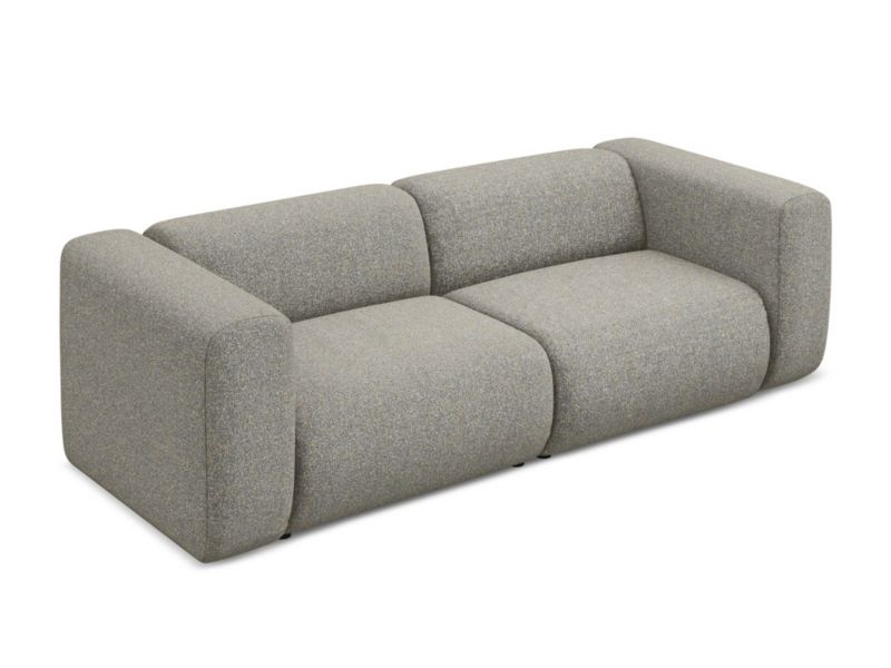 3-osobowa kanapa modułowa Makamii Ekahi z tkaniny strukturalnej 228x89 cm ciemny beż 1 szt.