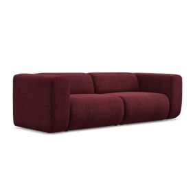 3-osobowa kanapa modułowa Makamii Ekahi z tkaniny szenilowej 228x89 cm bordo 1 szt.