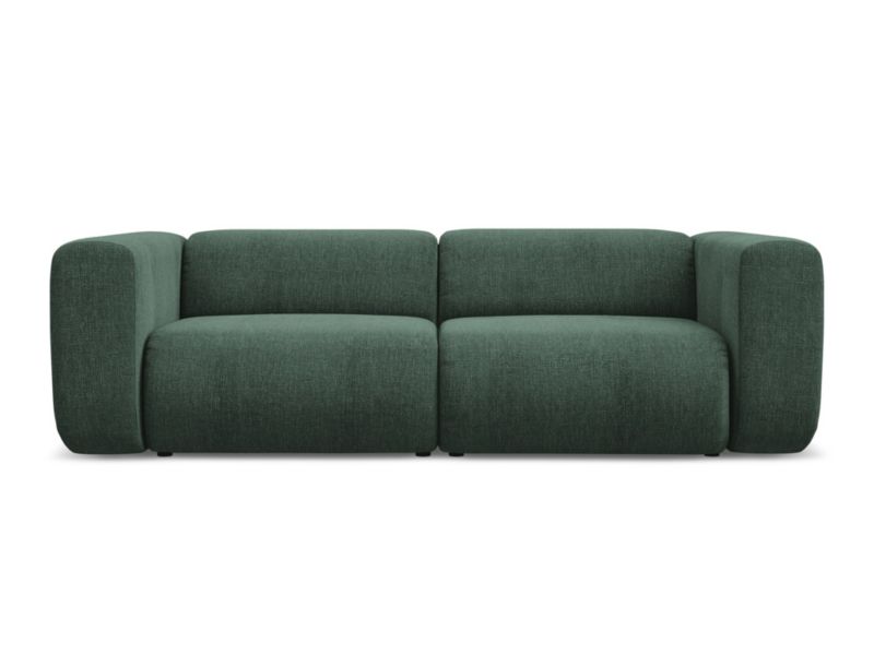 3-osobowa kanapa modułowa Makamii Ekahi z tkaniny szenilowej 228x89 cm zielony 1 szt.
