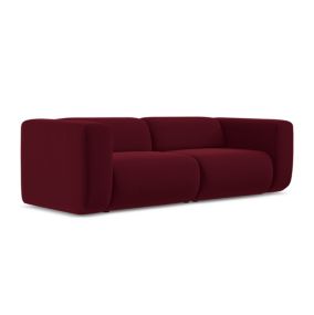 3-osobowa kanapa modułowa Makamii Ekahi z weluru 228x89 cm burgundowy 1 szt.