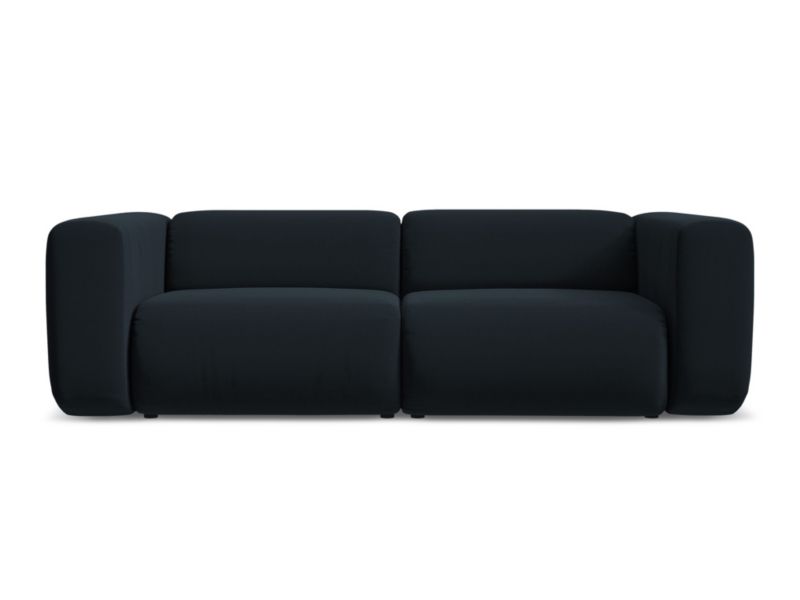 3-osobowa kanapa modułowa Makamii Ekahi z weluru 228x89 cm królewski niebieski 1 szt.