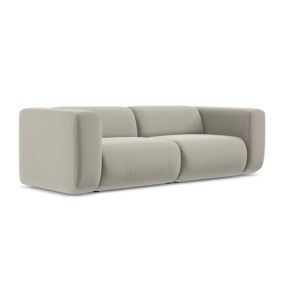 3-osobowa kanapa modułowa Makamii Ekahi z weluru 228x89 cm perłowy 1 szt.