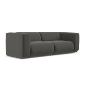 3-osobowa kanapa modułowa Makamii Ekahi z weluru 228x89 cm stalowy 1 szt.