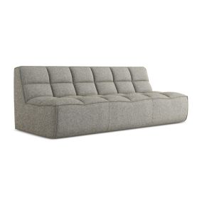 3-osobowa kanapa modułowa Makamii Kalai z tkaniny strukturalnej 210x93 cm ciemny beż 1 szt.