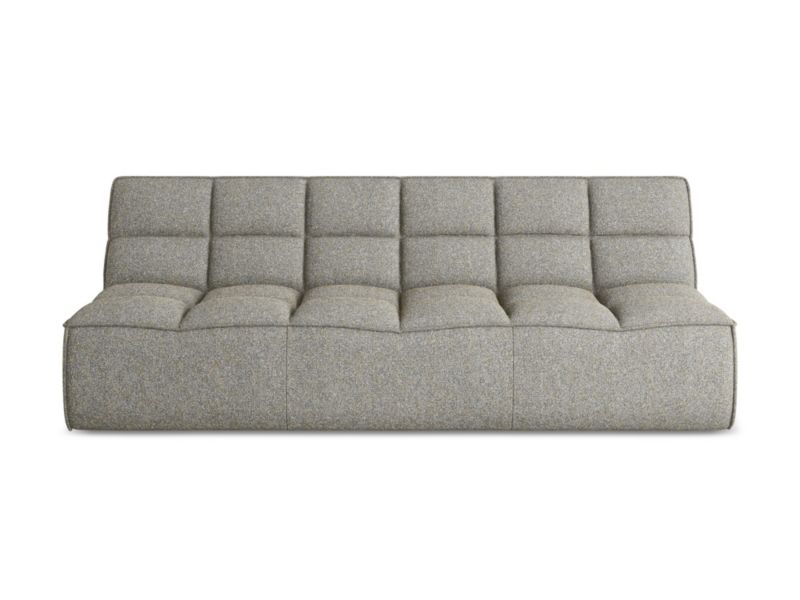 3-osobowa kanapa modułowa Makamii Kalai z tkaniny strukturalnej 210x93 cm ciemny beż 1 szt.