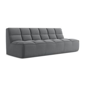 3-osobowa kanapa modułowa Makamii Kalai z weluru 210x93 cm stalowy 1 szt.