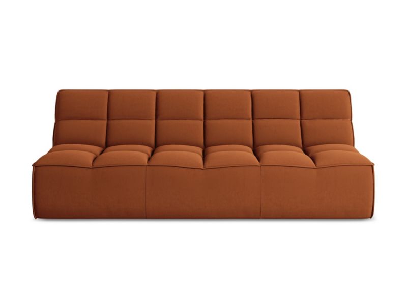 3-osobowa kanapa modułowa Makamii Kalai z weluru 210x93 cm terakota 1 szt.