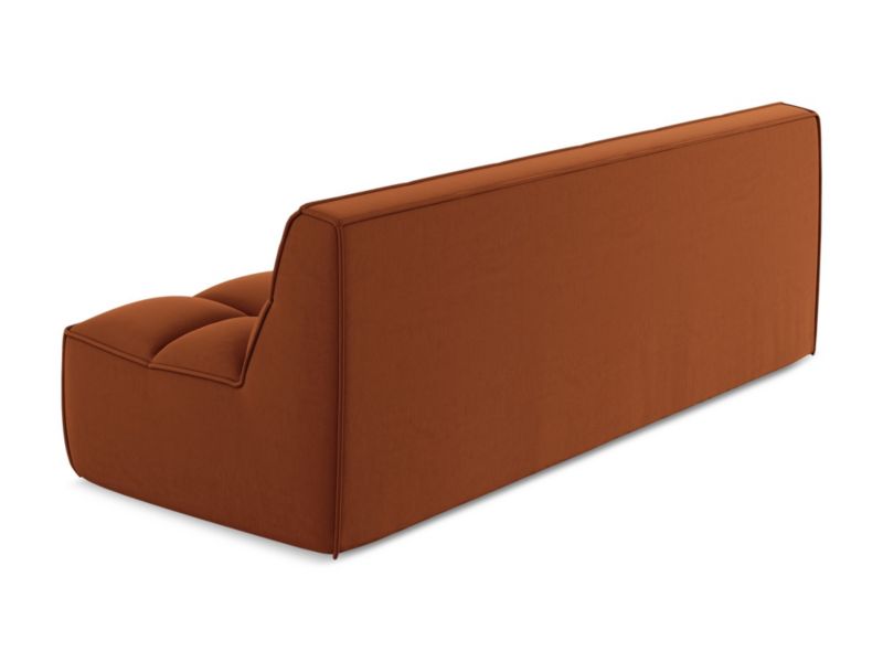 3-osobowa kanapa modułowa Makamii Kalai z weluru 210x93 cm terakota 1 szt.