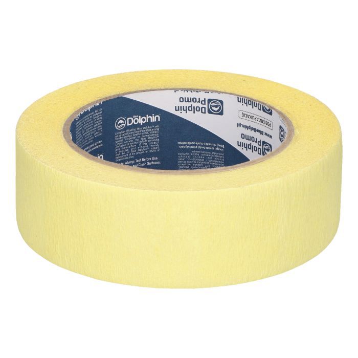 3 Pak Taśm malarskich Blue Dolphin: 1 szt. taśma do krzywizn 36mm x 27,42m + 2 szt. niebieska malarska 38mm x 50m