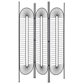 3-panelowy parawan pokojowy Noale Czarny 1 szt.