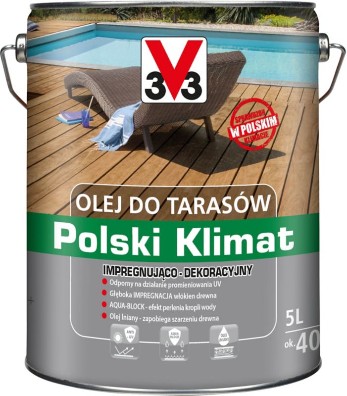 Olej do tarasów V33 palisander 5 l