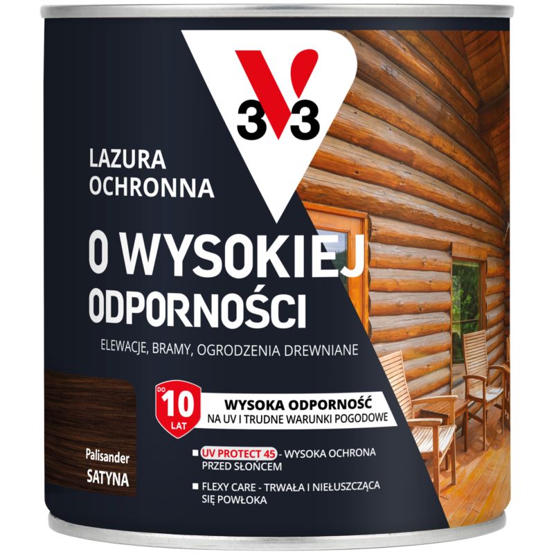 Lazura ochronna o wysokiej odporności V33 palisander 0,75 l