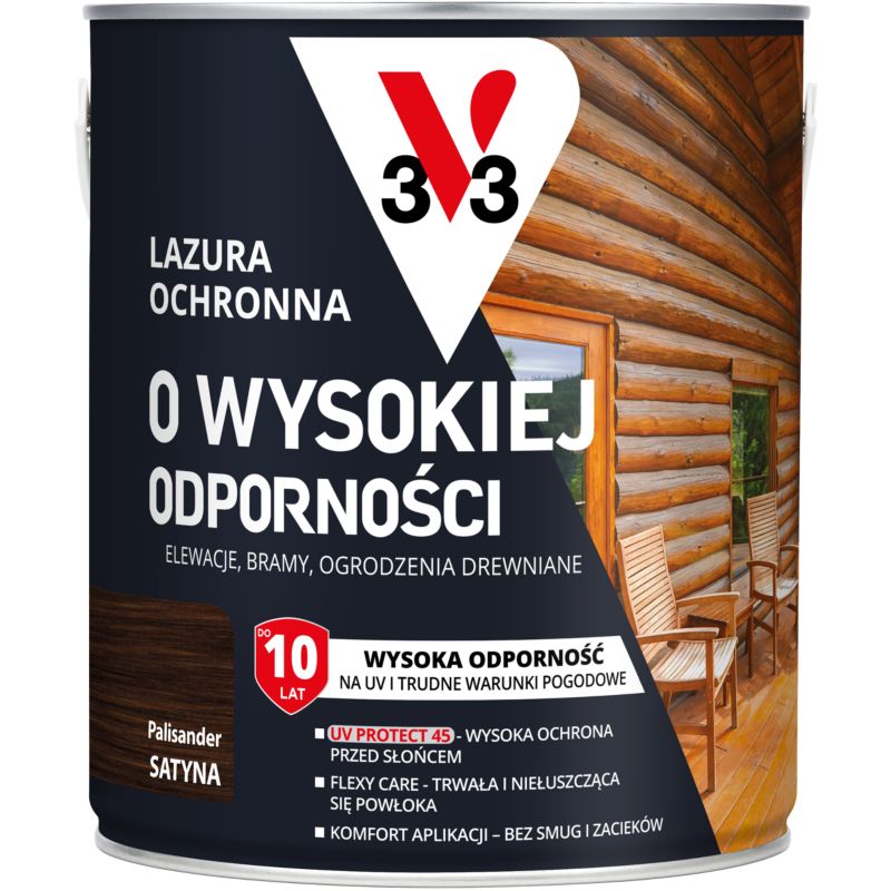 Lazura ochronna o wysokiej odporności V33 palisander 2,5 l