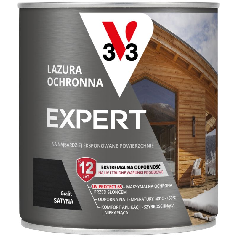Lazura ochronna V33 Expert grafit 0,75 l