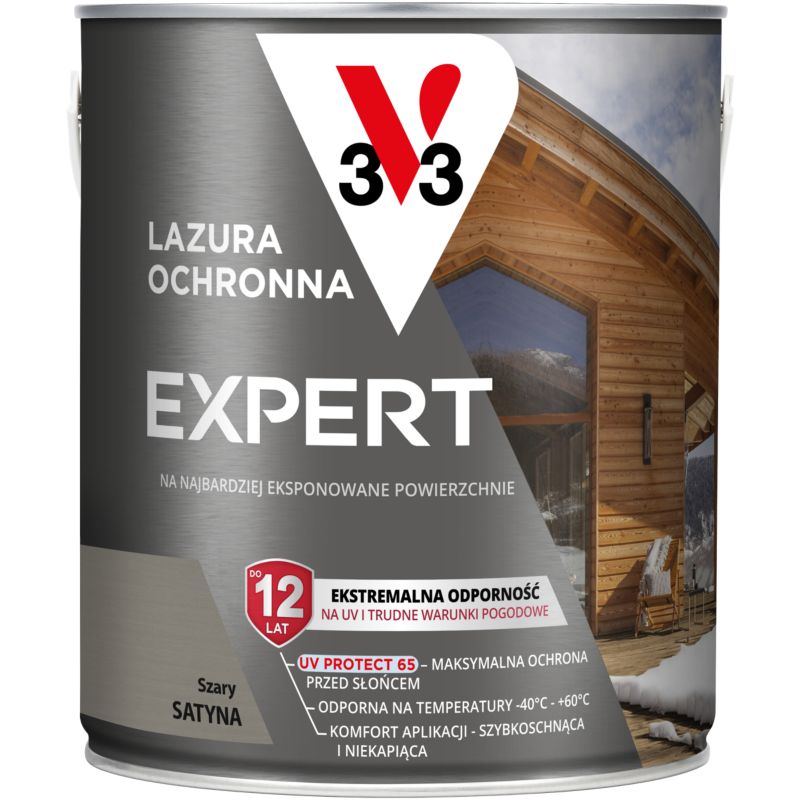 Lazura ochronna V33 Expert szary 2,5 l