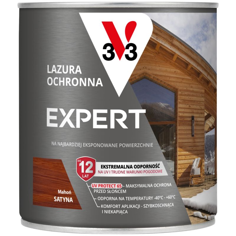 Lazura ochronna V33 Expert mahoń 0,75 l